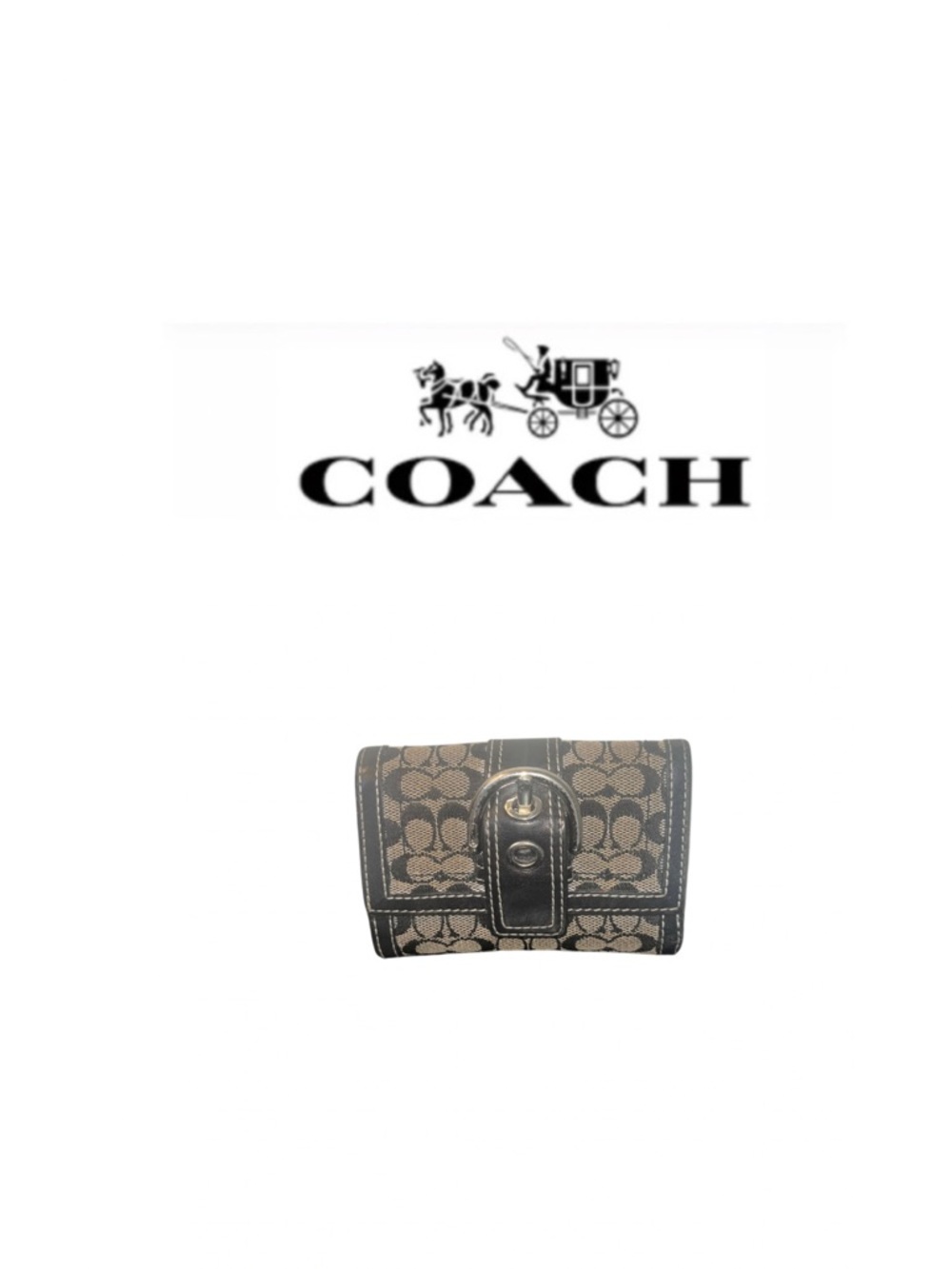 Coach SoHo Signature Canvas & Leather Small Wallet